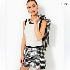 Lilly Pulitzer Black & White Kels Mini Skirt